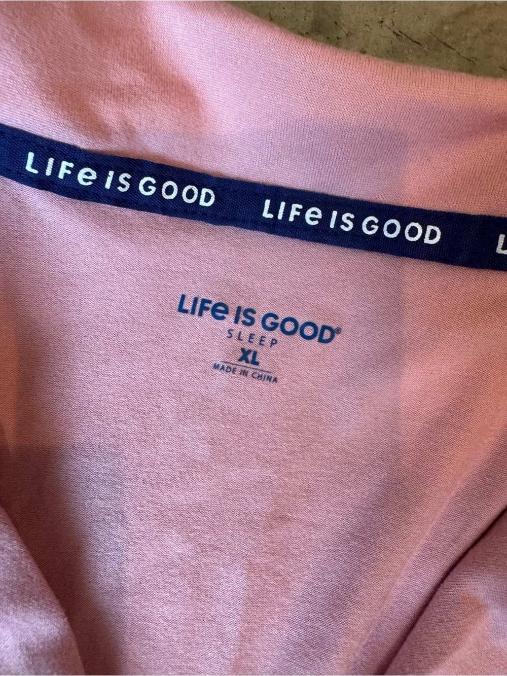 Life Is Good Pink Short-Sleeve and Pants Pajama Set with Winnie the Pooh Pocket